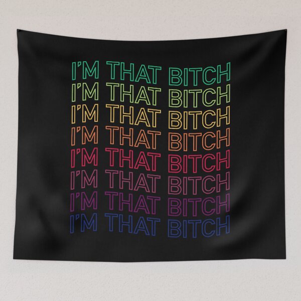 Item preview, I'm That Bitch - Retro Neon Rainbow Repetition designed and sold by ClickForMore.