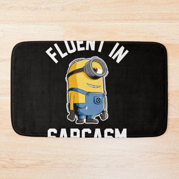 Item preview, Despicable Me Minions Fluent In Sarcasm Smirk Portrait Long Sleeve T Shirt designed and sold by Glennlshop.