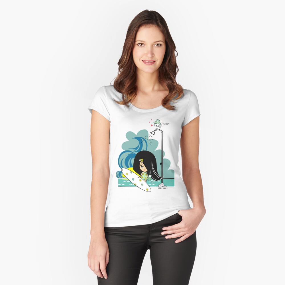 Item preview, Fitted Scoop T-Shirt designed and sold by popsho.