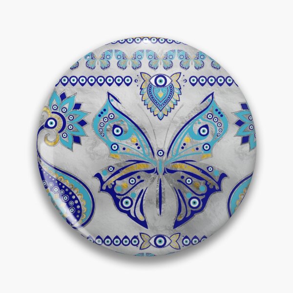 Item preview, Butterfly Evil Eye Ornament designed and sold by k9printart.
