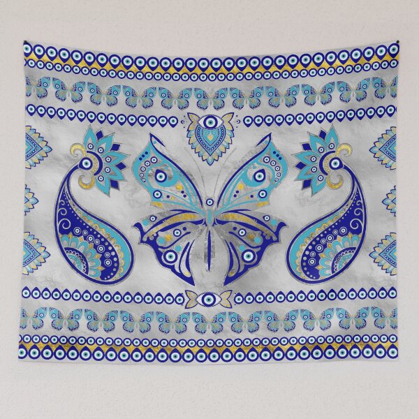 Item preview, Butterfly Evil Eye Ornament designed and sold by k9printart.