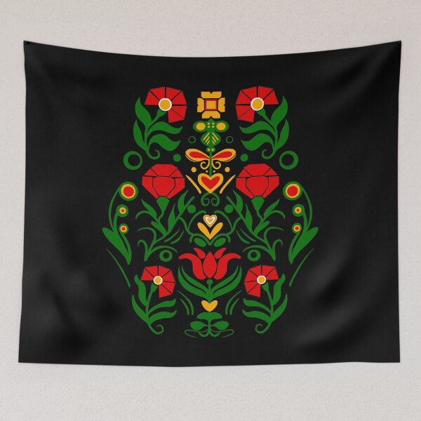 Item preview, Back to tradition - folklore flowers designed and sold by Print N Stuff by Cristina Stancu.