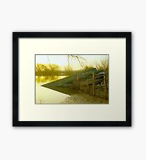 Boat wreck, boat, canal, river, river boat, english countryside Framed Print