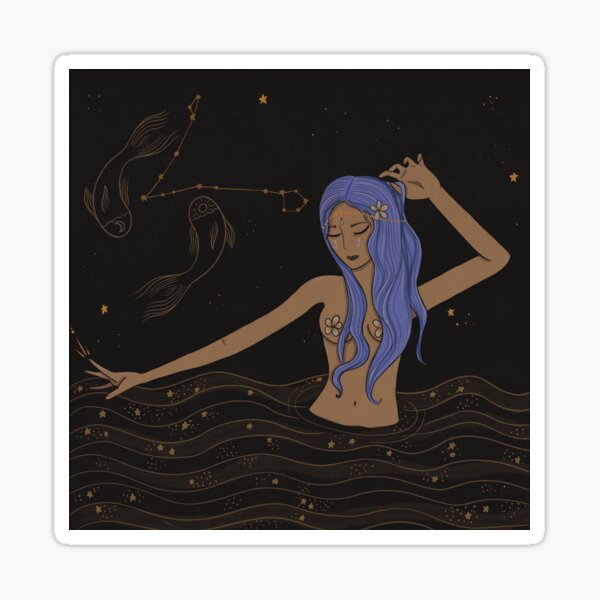Pisces personified Sticker
