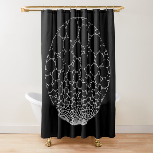 Abstract White Bubbles #4 Shower Curtain