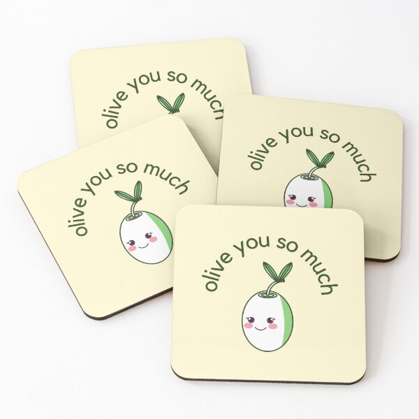 Item preview, Olive You So Much, I Love You So Much Food pun designed and sold by GoodMoodFood.