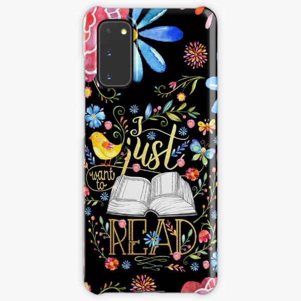 Ich möchte nur lesen - Black Floral Samsung Galaxy Leichte Hülle