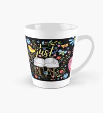 I Just Want To Read - Black Floral Tall Mug