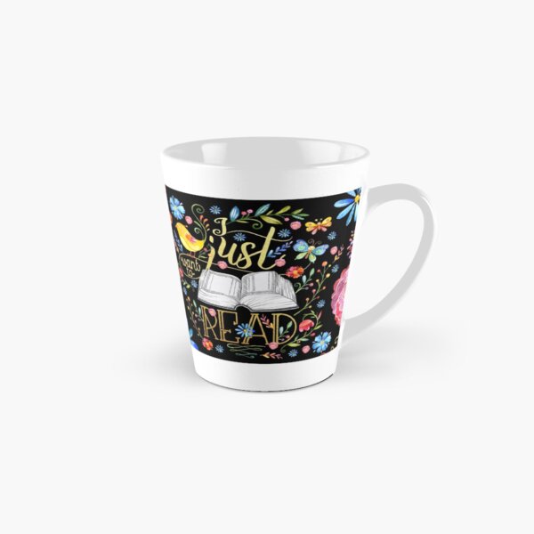 Item preview, I Just Want To Read - Black Floral designed and sold by eviebookish.