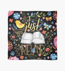 Ich möchte nur lesen - Black Floral Tuch