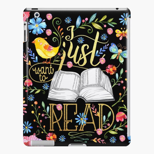 Ich möchte nur lesen - Black Floral iPad – Leichte Hülle