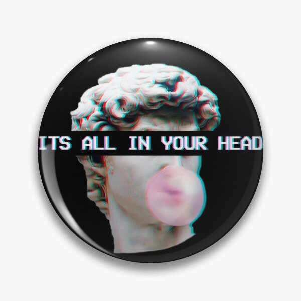 Item preview, Vaporwave Aesthetic Art Glitch 90s Its All In Your Head designed and sold by Hitagivapor.