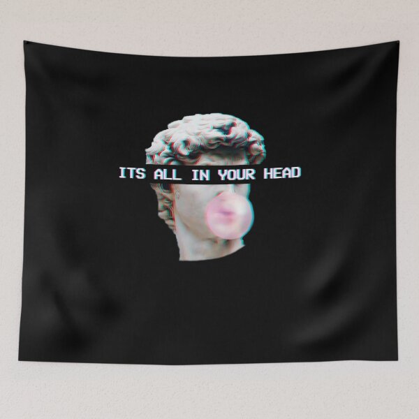 Item preview, Vaporwave Aesthetic Art Glitch 90s Its All In Your Head designed and sold by Hitagivapor.