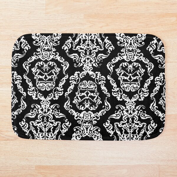 Imperial Mural Black Bath Mat