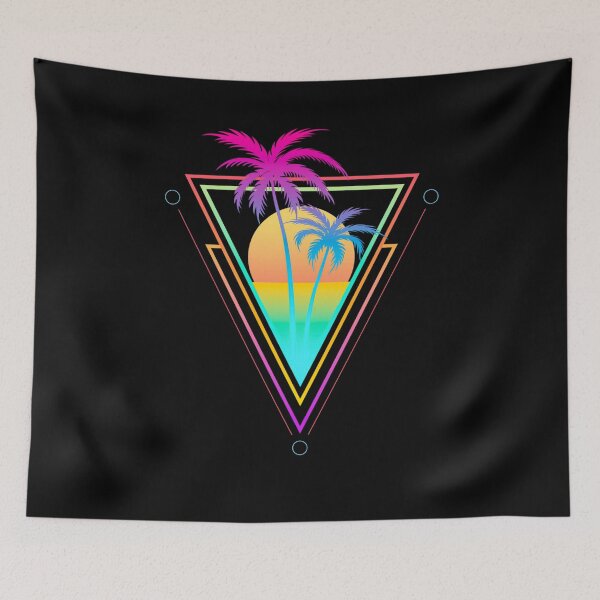 Item preview, Retro 1980s 1990 Vaporwave palmeras Sunset Beach Surf Art designed and sold by Hitagivapor.