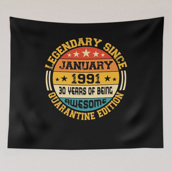 Item preview, 30th Birthday 30 Years Born In 1991 January designed and sold by Renergie.