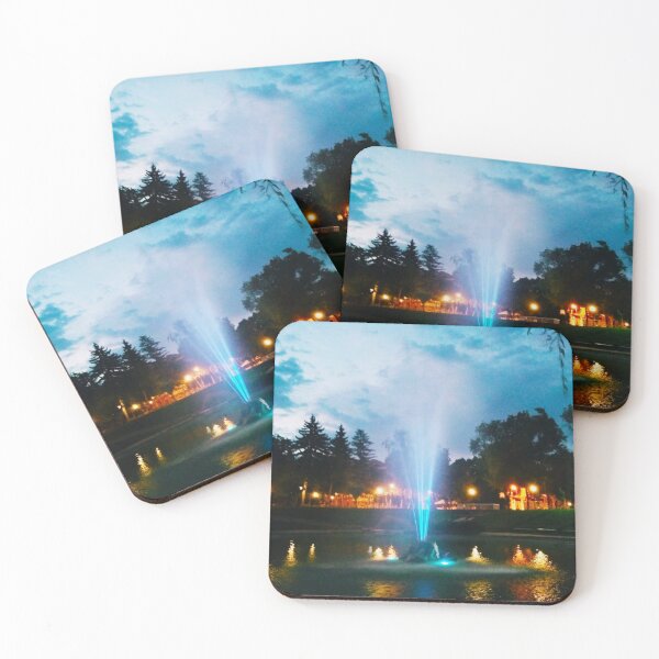 Item preview, Colorful fountain at night designed and sold by helenkaiy.