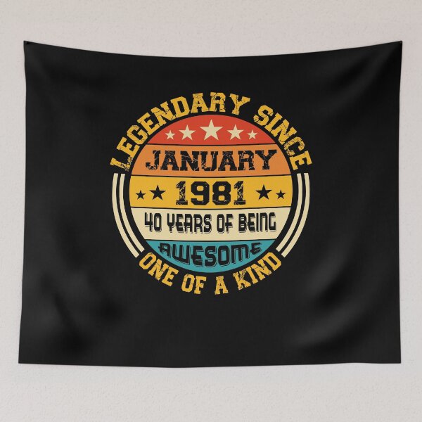 Item preview, 40th Birthday 40 Years Born In 1981 January designed and sold by Renergie.