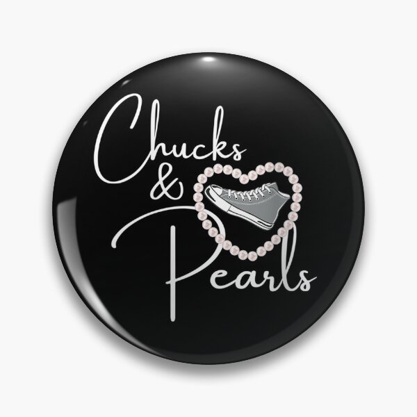 Item preview, Womens Chucks and Pearls 2021 Valentine Heart Gray Gift designed and sold by nancymachado.