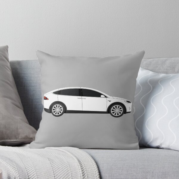 Item preview, Tesla Model X White Electric Car Graphic Design designed and sold by RedBubbleBath.