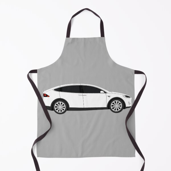 Item preview, Tesla Model X White Electric Car Graphic Design designed and sold by RedBubbleBath.