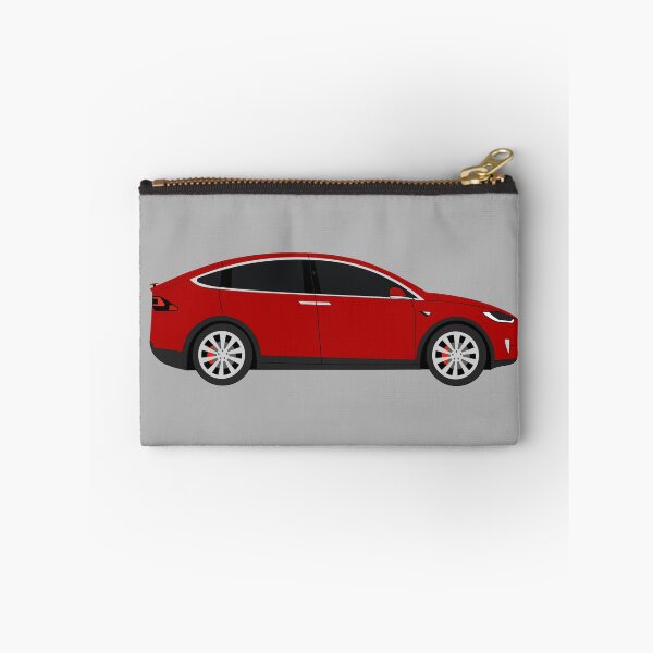 Item preview, Tesla Model X Performance Red Electric Car Graphic Design designed and sold by RedBubbleBath.