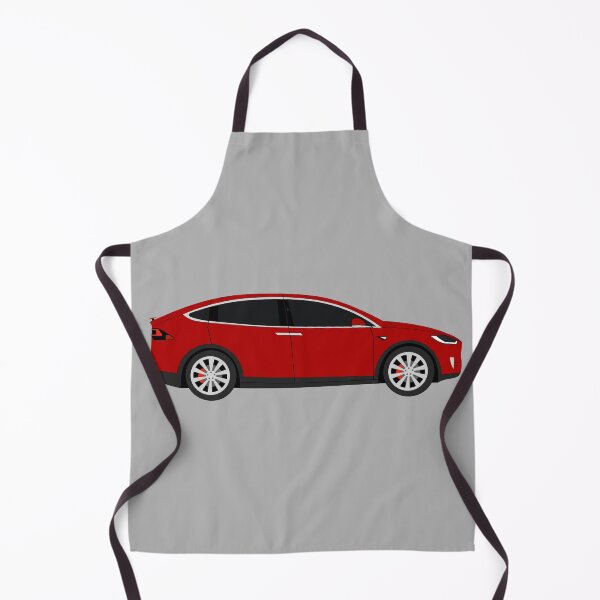Item preview, Tesla Model X Performance Red Electric Car Graphic Design designed and sold by RedBubbleBath.