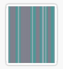 Turquoise gray awning stripe pattern Sticker
