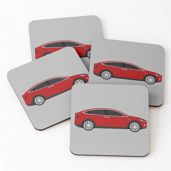 Item preview, Tesla Model X Red Electric Car Graphic Design designed and sold by RedBubbleBath.