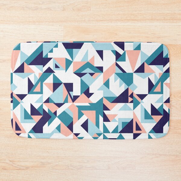 Item preview, Endless triangles navy blue and pink designed and sold by Muxune.
