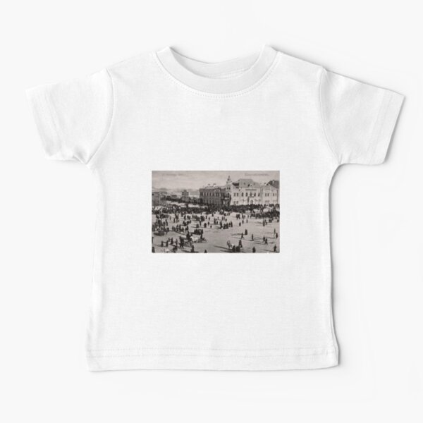 Ancient photography: city, square, people. Старый Благовещенск Baby T-Shirt