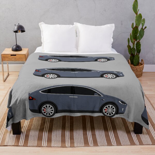 Item preview, Tesla Model X Performance Grey Electric Car Graphic Design designed and sold by RedBubbleBath.
