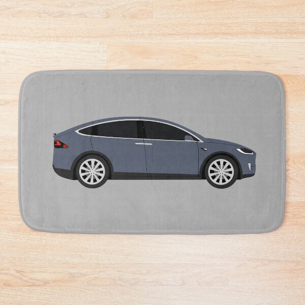 Item preview, Tesla Model X Grey Electric Car Graphic Design designed and sold by RedBubbleBath.