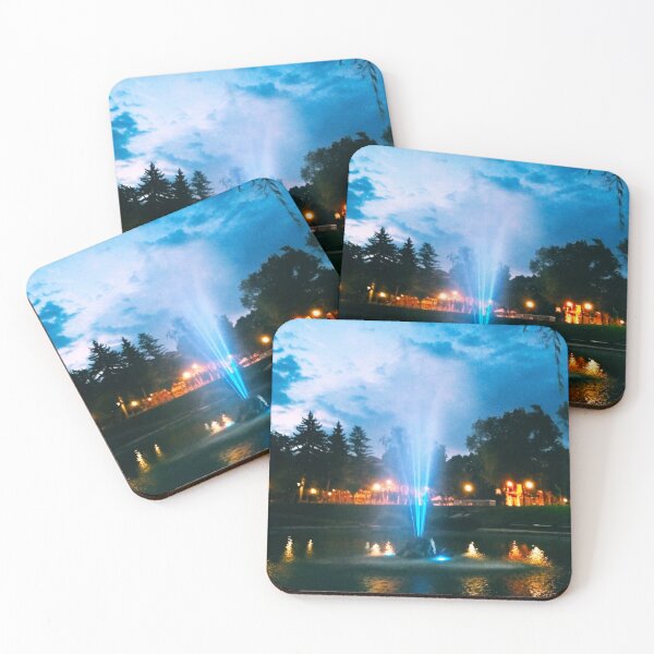 Item preview, Colorful fountain at night designed and sold by helenkaiy.