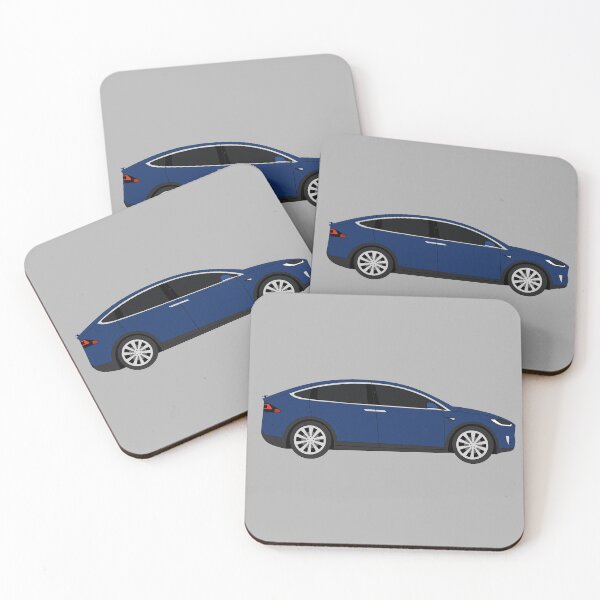 Item preview, Tesla Model X Blue Electric Car Graphic Design designed and sold by RedBubbleBath.