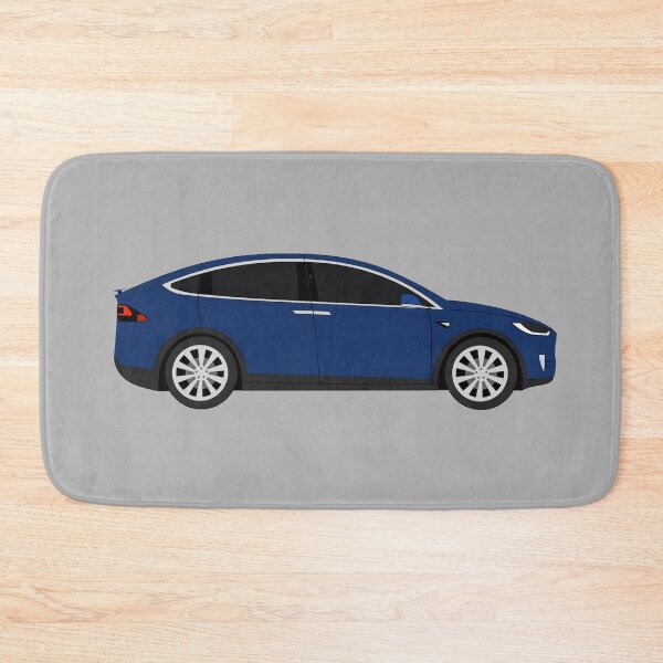 Item preview, Tesla Model X Blue Electric Car Graphic Design designed and sold by RedBubbleBath.