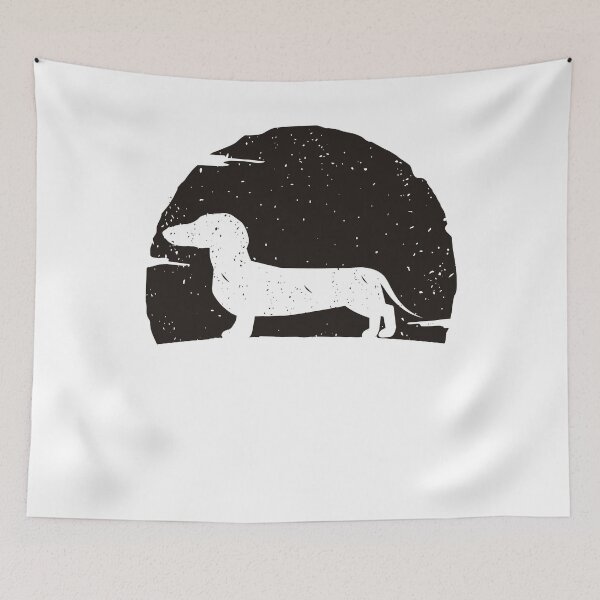 Item preview, dachshund dog art vintage sunset dog lover designed and sold by alaechamlal.