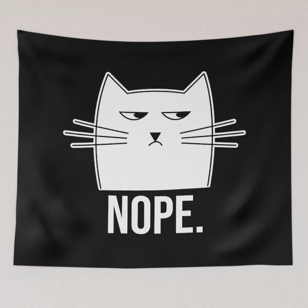 Item preview, Nope Annoyed Cat designed and sold by lemontee.