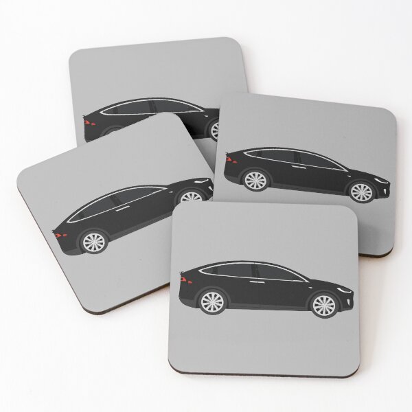 Item preview, Tesla Model X Black Electric Car Graphic Design designed and sold by RedBubbleBath.