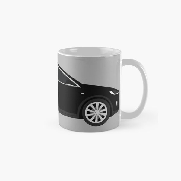 Tesla Model X Black Coffee Mug