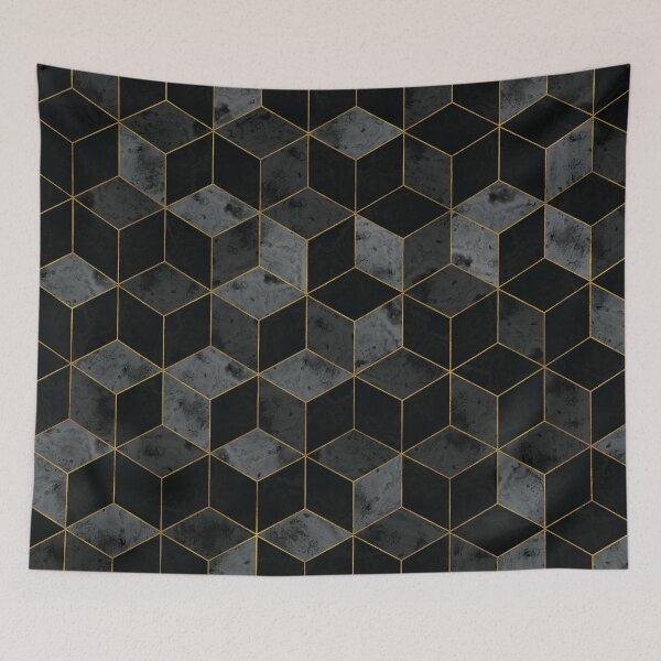 Aperçu de l'œuvre Cubes en graphite créée et vendue par AmbienceArt.