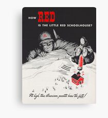 How Red Is The Little Red School House Canvas Print