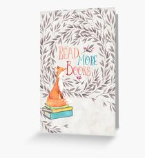 Read More Books - Fox Greeting Card