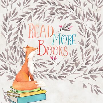 Artwork thumbnail, Read More Books - Fox by eviebookish