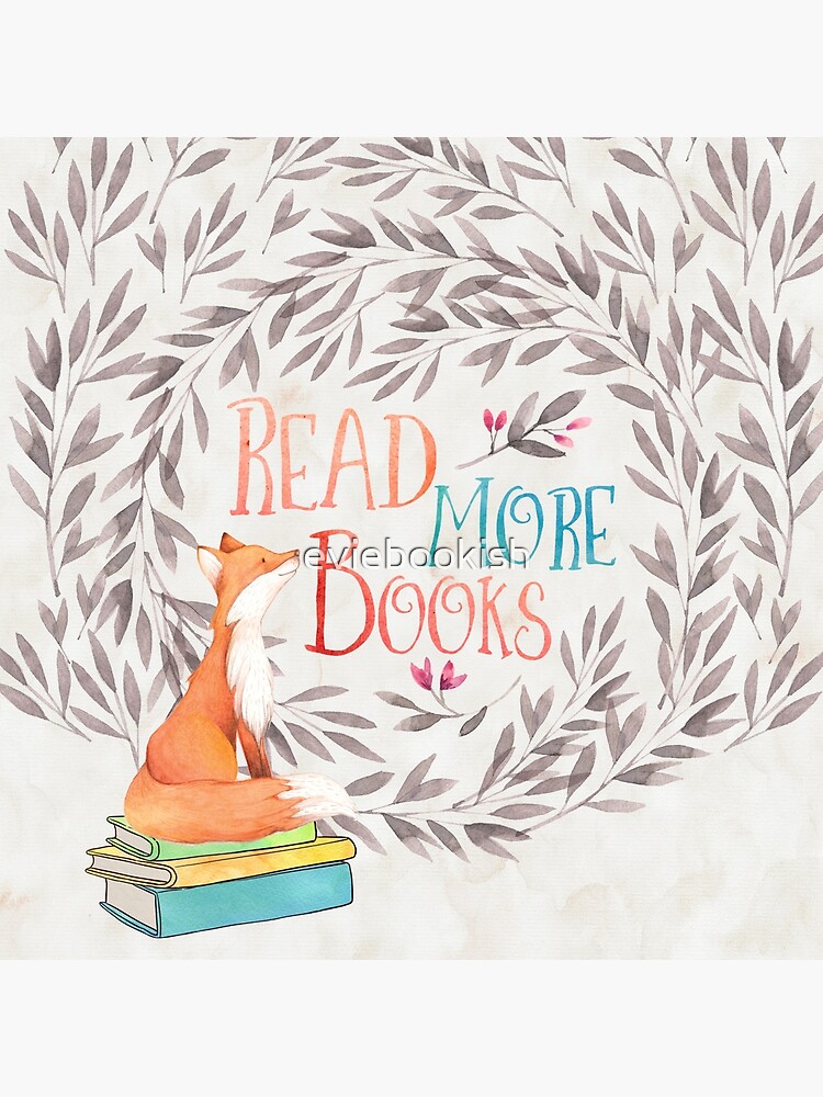 Thumbnail 3 of 3, Throw Pillow, Read More Books - Fox designed and sold by eviebookish.