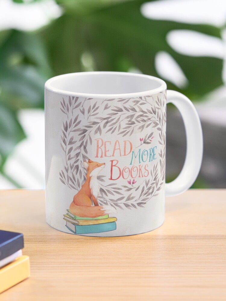 Thumbnail 1 von 6, Kaffeebecher, Lesen Sie mehr Bücher - Fox designt und verkauft von eviebookish.