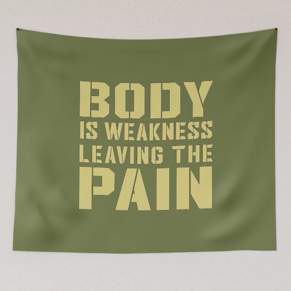 Item preview, BODY is weakness leaving the PAIN designed and sold by T-paw.