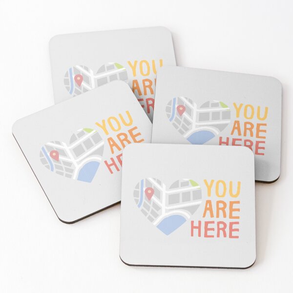 Item preview, You are here, heart navigation map designed and sold by windcolors.