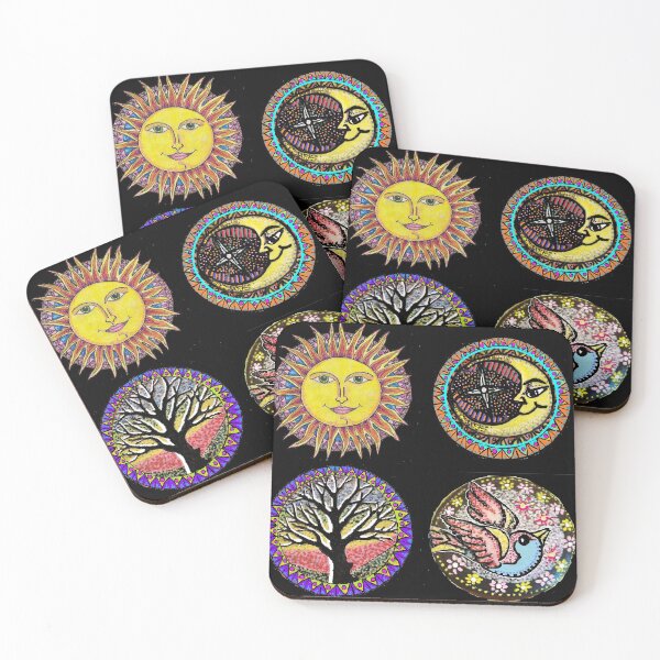 Item preview, paintings of 4 tattoo symbols by LowEndGraphics designed and sold by LowEndGraphics.