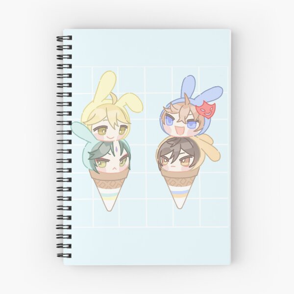 Item preview, Genshin Impact Chibi Ice Cream Zhongli, Childe, Xiao, and Aether designed and sold by Genkigecko.